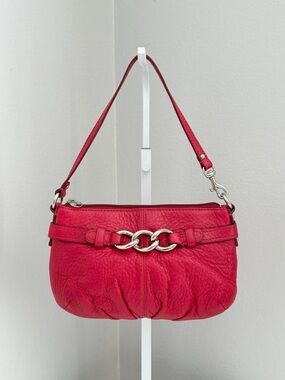 Vintage Coach Red Leather Mini Bag Wristlet